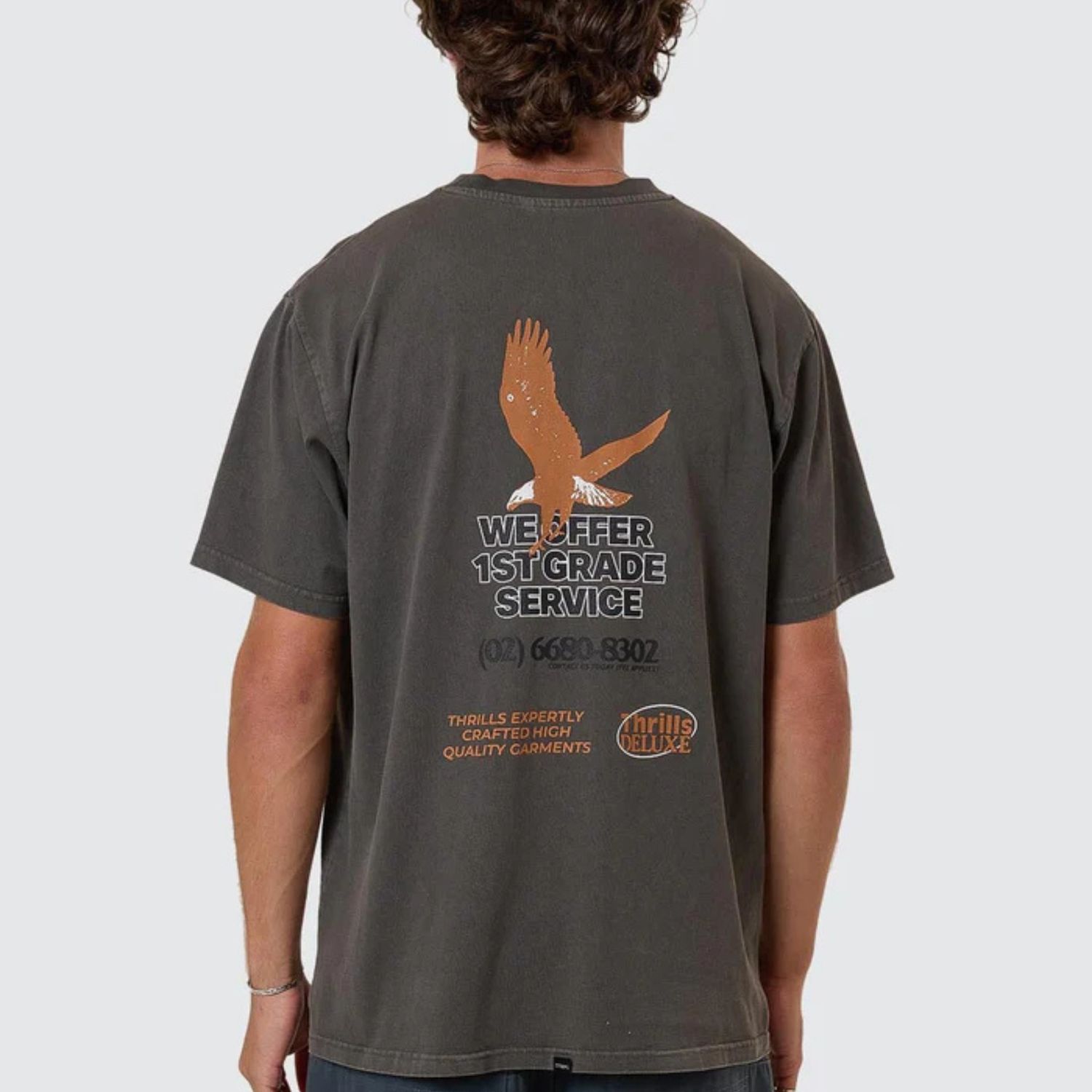 THRILLS MENS 1ST GRADE SERVICE MERCH FIT S/S TEE - MERCH BLACK