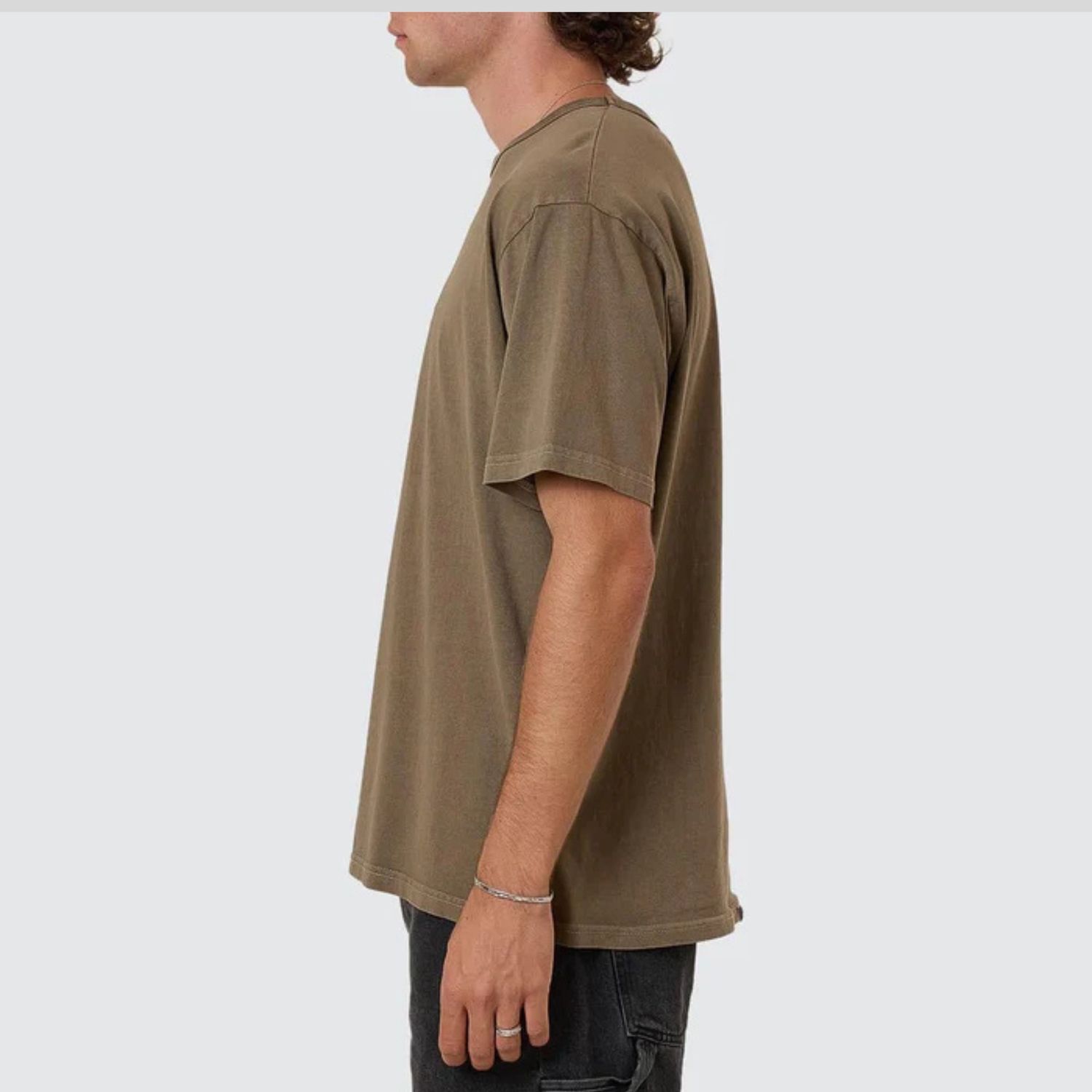 THRILLS MENS THRILLS WORKWEAR EMBRO MERCH FIT S/S TEE - DESERT