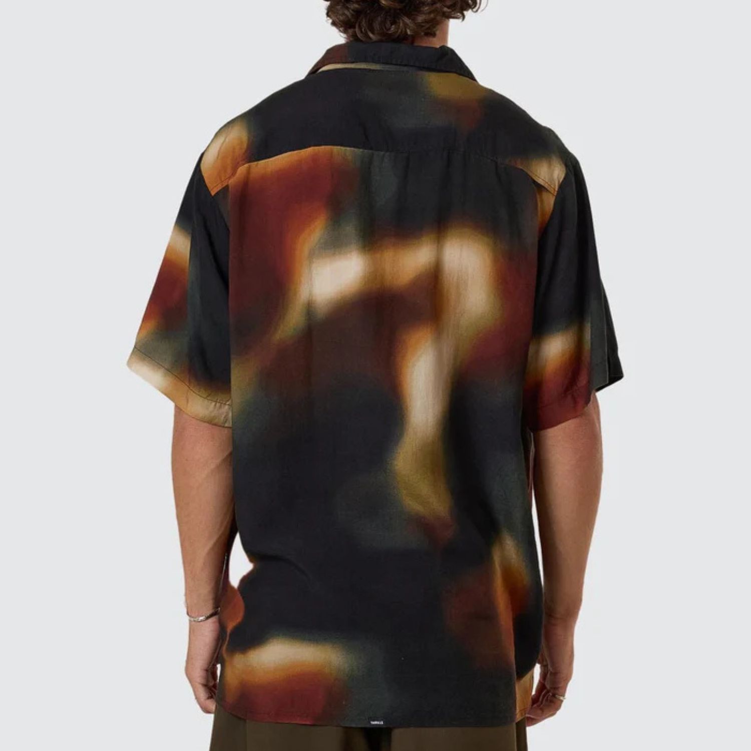 THRILLS MENS METAMORPHIC DAZE BOWLING SS SHIRT - BLACK