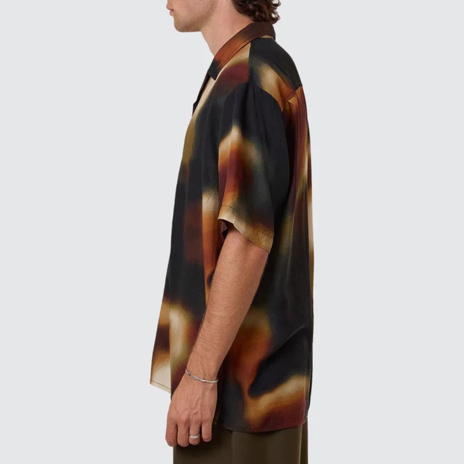 THRILLS MENS METAMORPHIC DAZE BOWLING SS SHIRT - BLACK