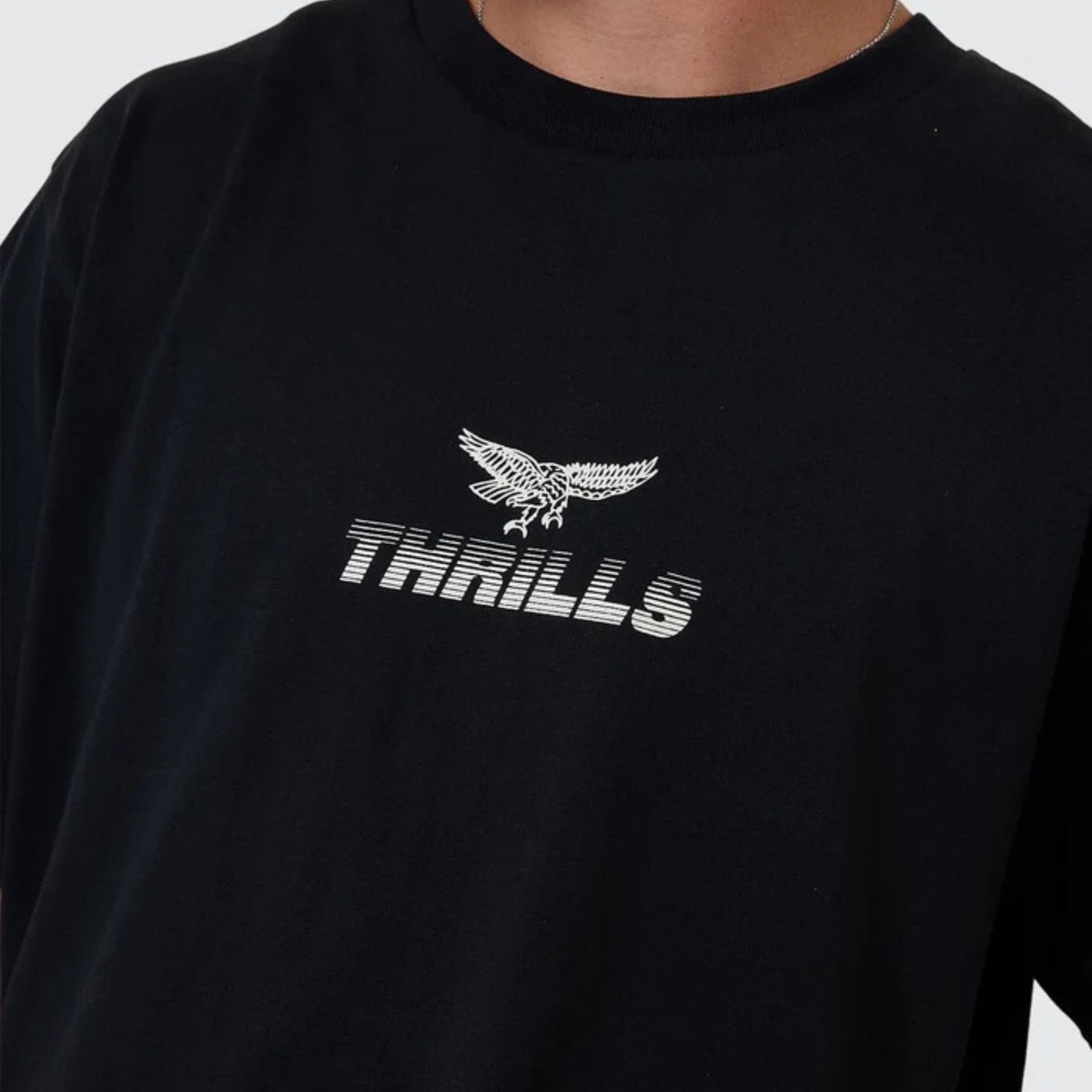THRILLS MENS PARADISE BEFORE ANARCHY MERCH FIT SS TEE - WASHED BLACK