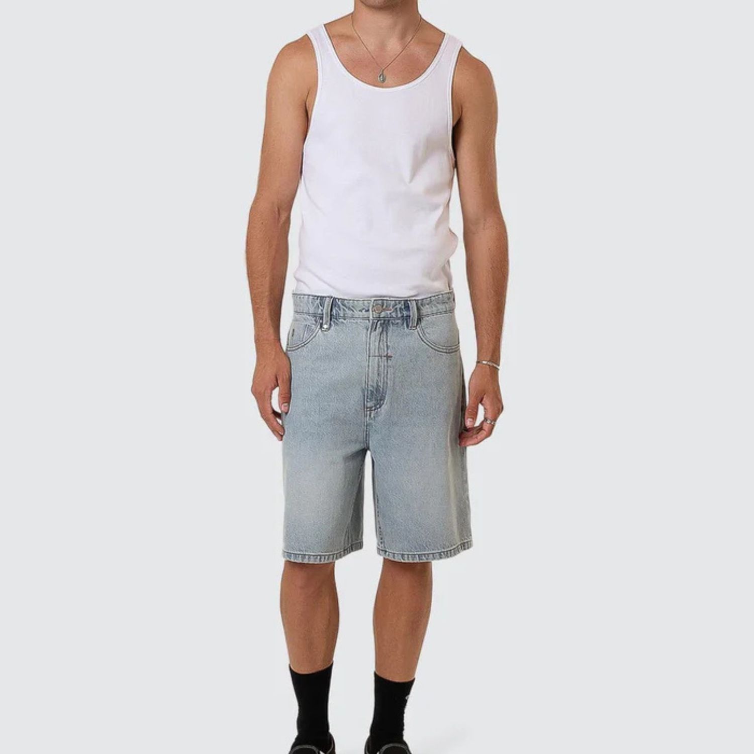 THRILLS MENS SLACKER DENIM SHORT - DUSK