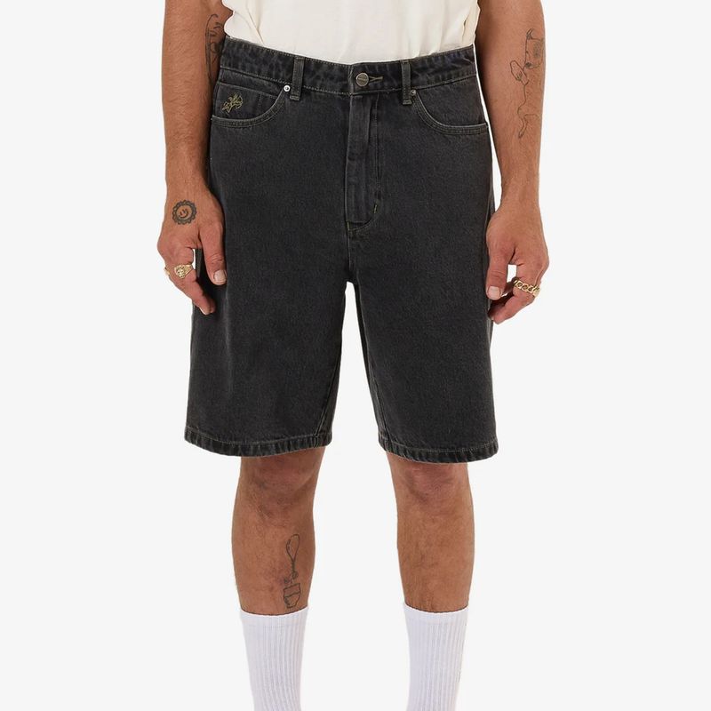 WORSHIP MENS CARPENTER JEAN SHORT - PHANTOM