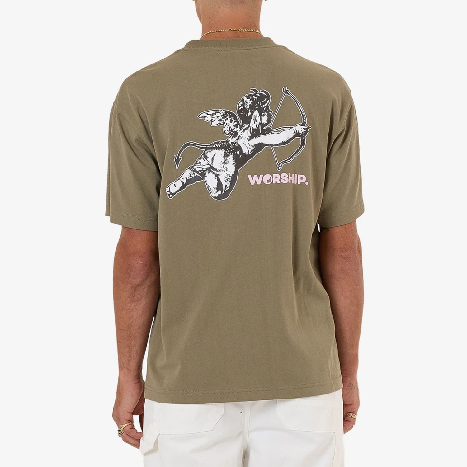 WORSHIP MENS CHERUB SS TEE - KELP