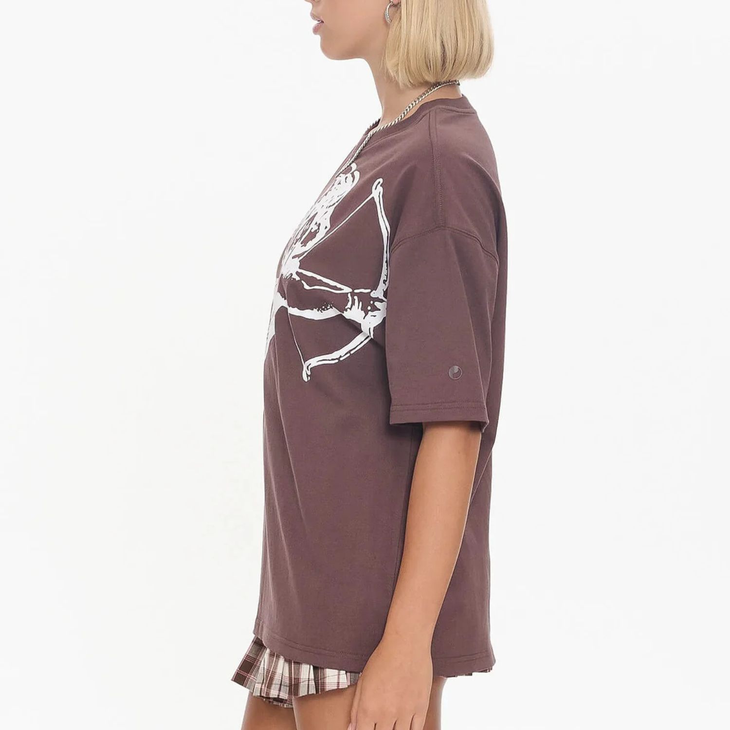 WORSHIP LADIES CHERUB RELAXED FIT TEE- DARK CHOC