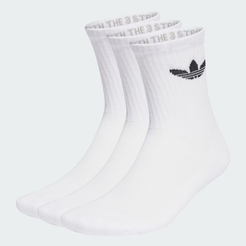 ADIDAS TREFOIL CUSHION CREW SOCKS 3 PAIRS- WHITE