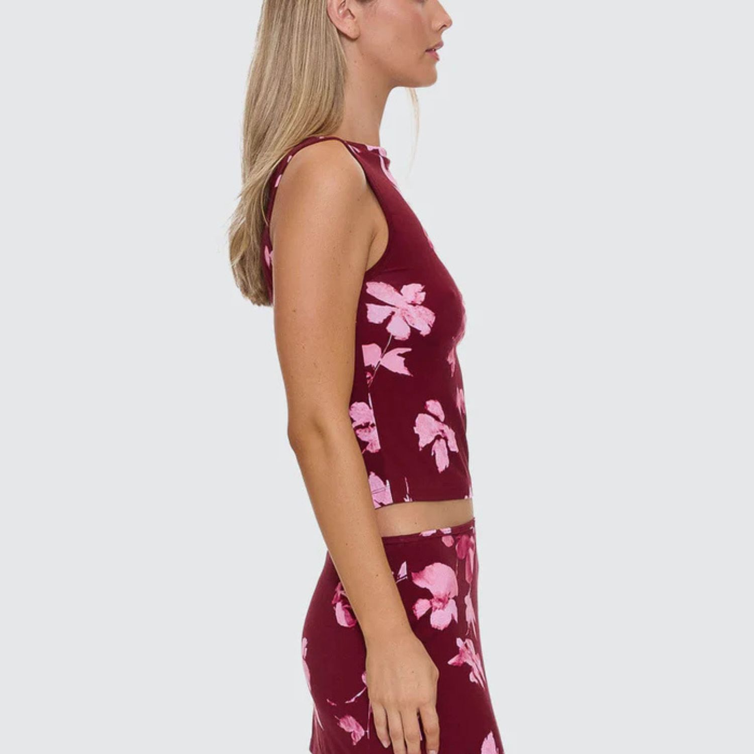 THRILLS LADIES FULL BLOOM TANK- POMEGRANATE