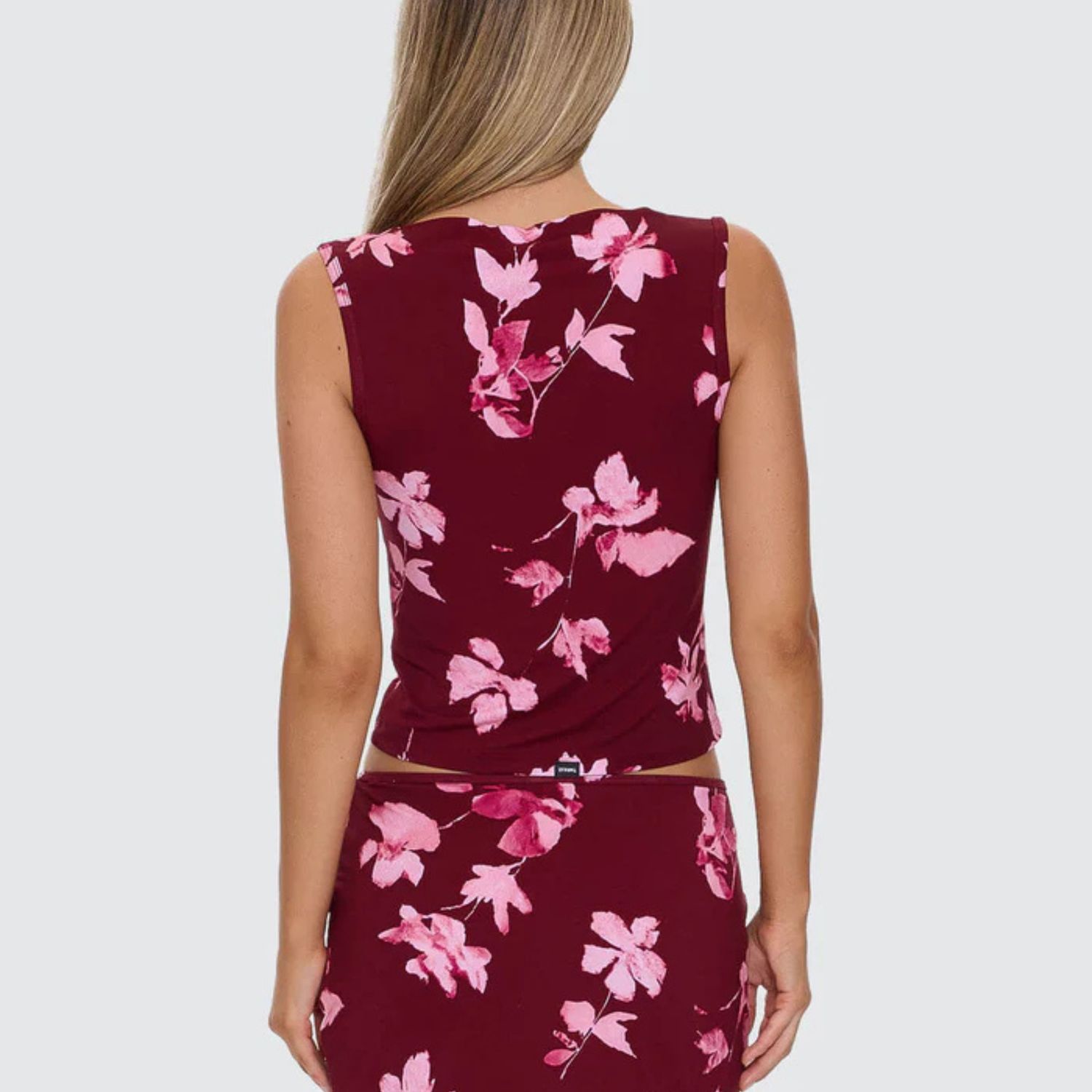 THRILLS LADIES FULL BLOOM TANK- POMEGRANATE