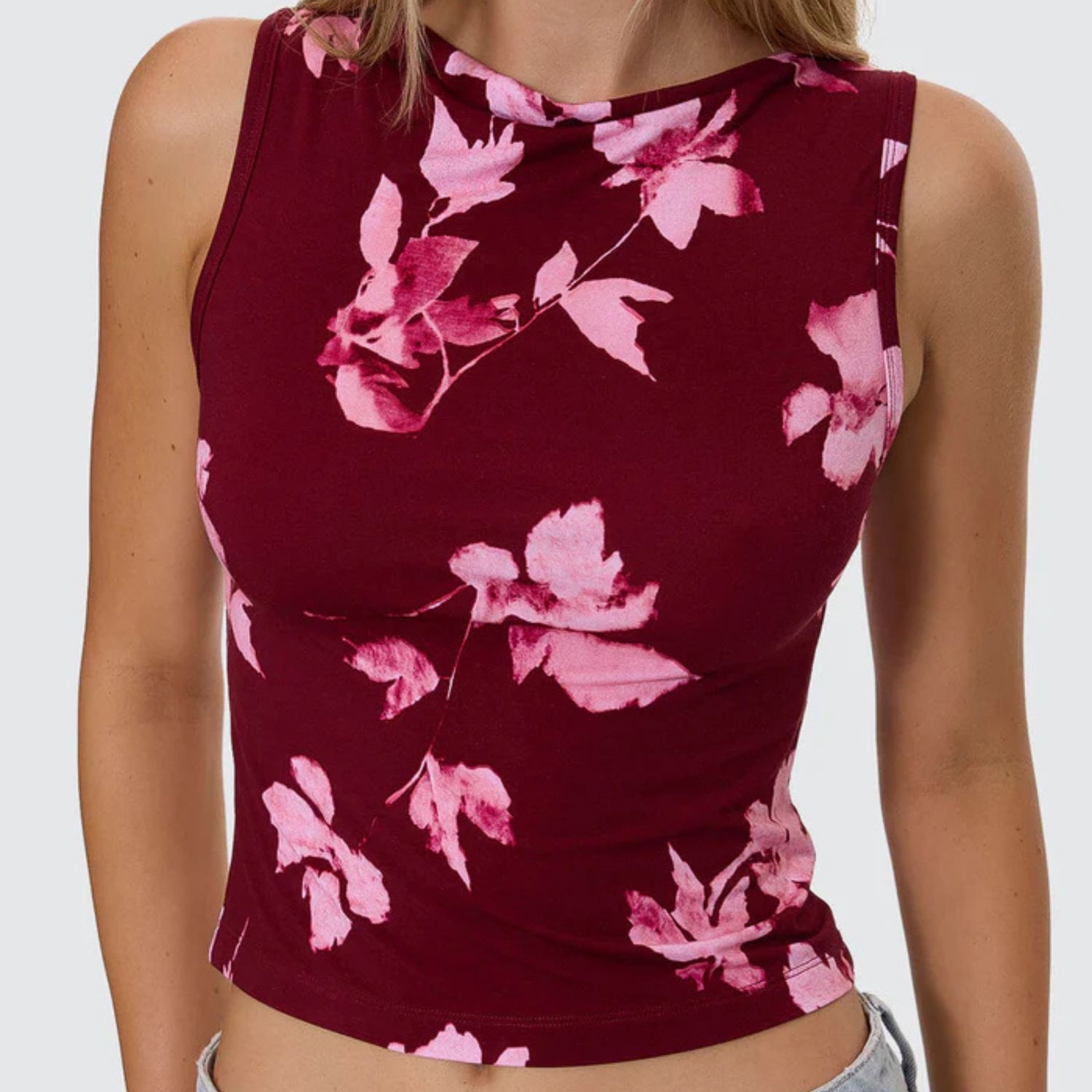 THRILLS LADIES FULL BLOOM TANK- POMEGRANATE