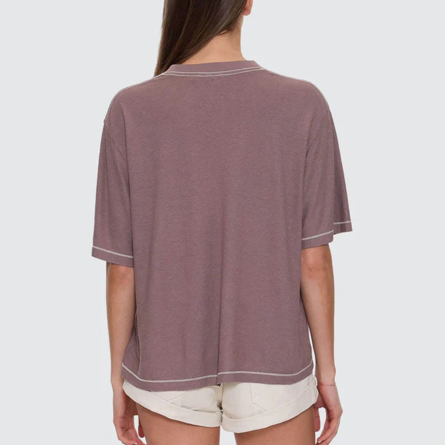 THRILLS LADIES HEMP SQUARE TEE- SHROOM