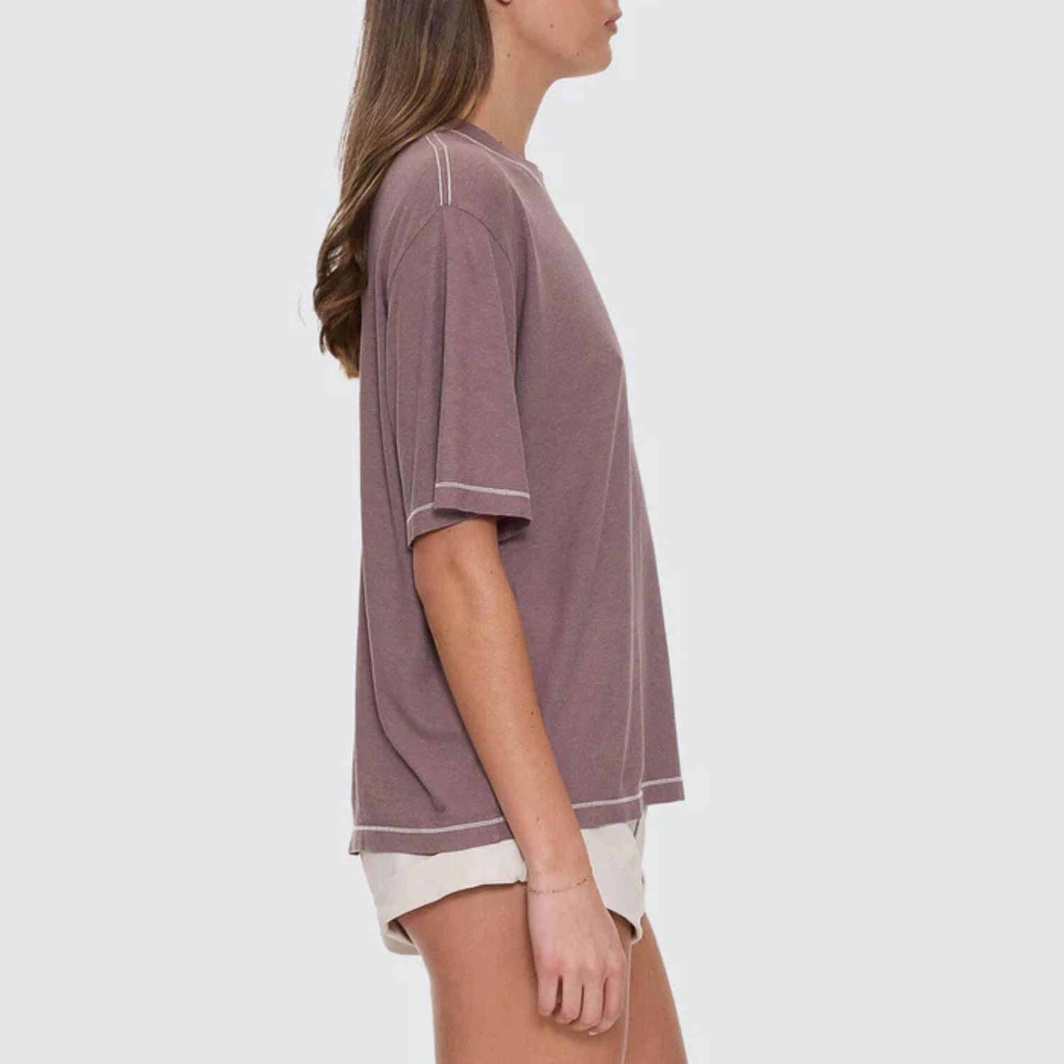 THRILLS LADIES HEMP SQUARE TEE- SHROOM