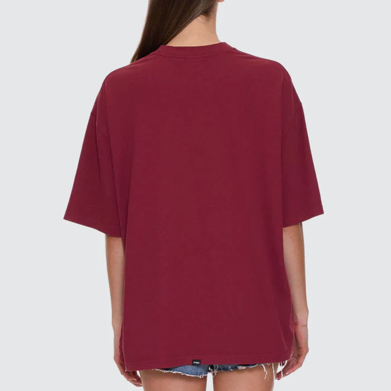 THRILLS LADIES FULL BLOOM OVERSIZED TEE- POMEGRANATE