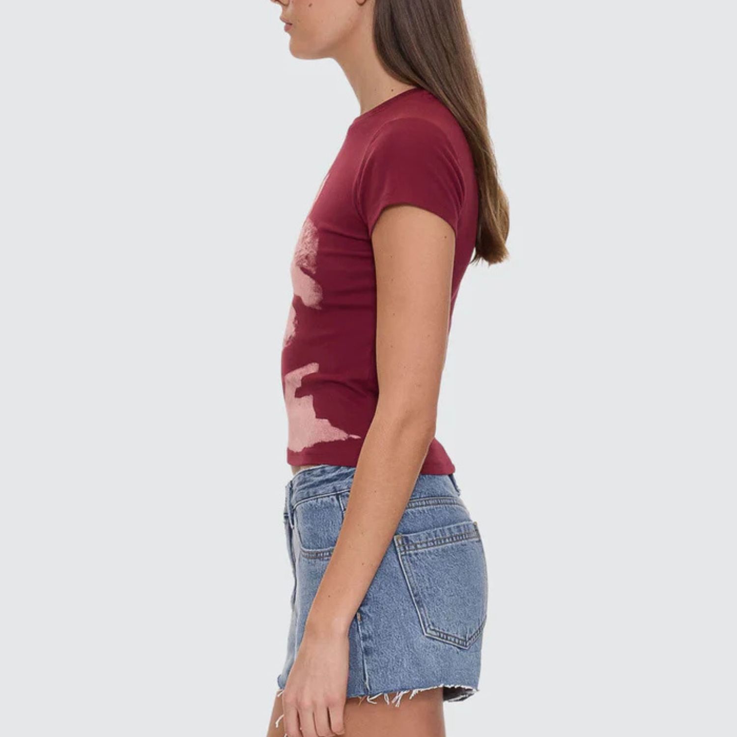 THRILLS LADIES FULL BLOOM CLUB TEE- POMEGRANATE