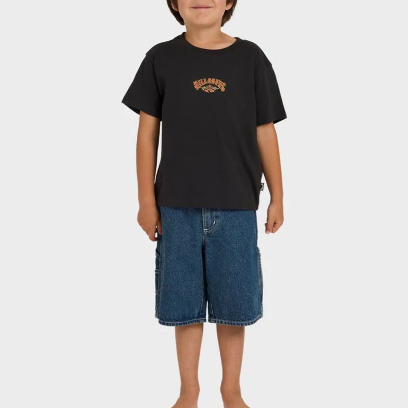 BILLABONG TODDLER BOYS GROMS BAD DOG DENIM SHORT - OCEAN WASH