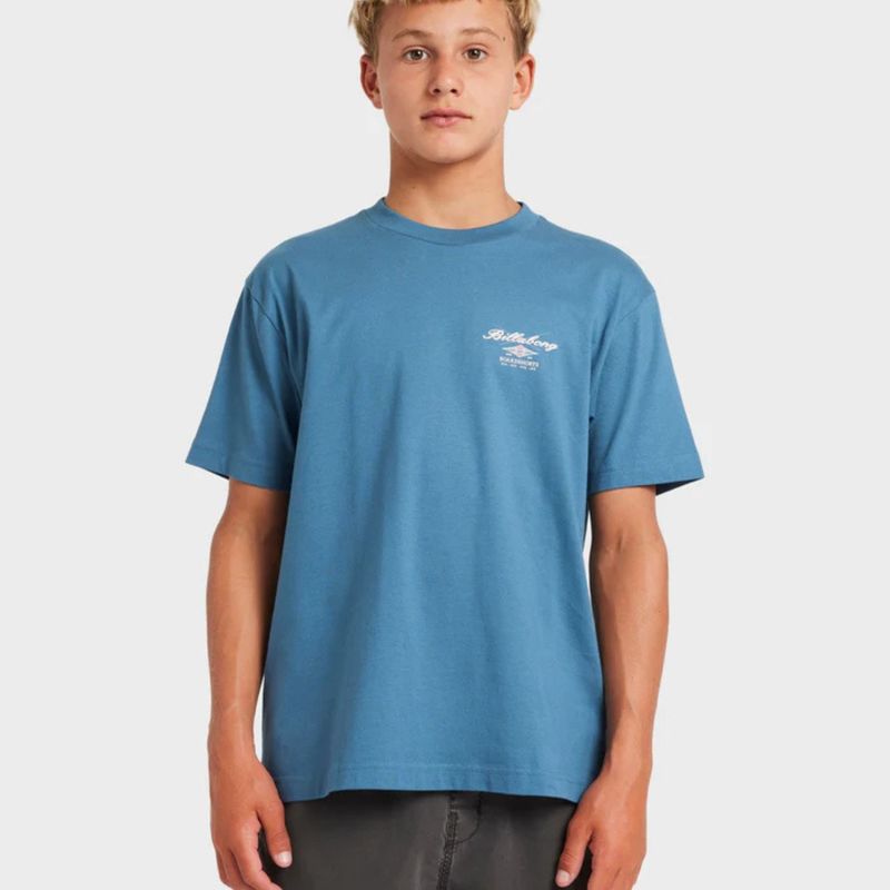 BILLABONG TEEN BOYS BOYS CROSS BOARDS SS TEE - REAL TEAL