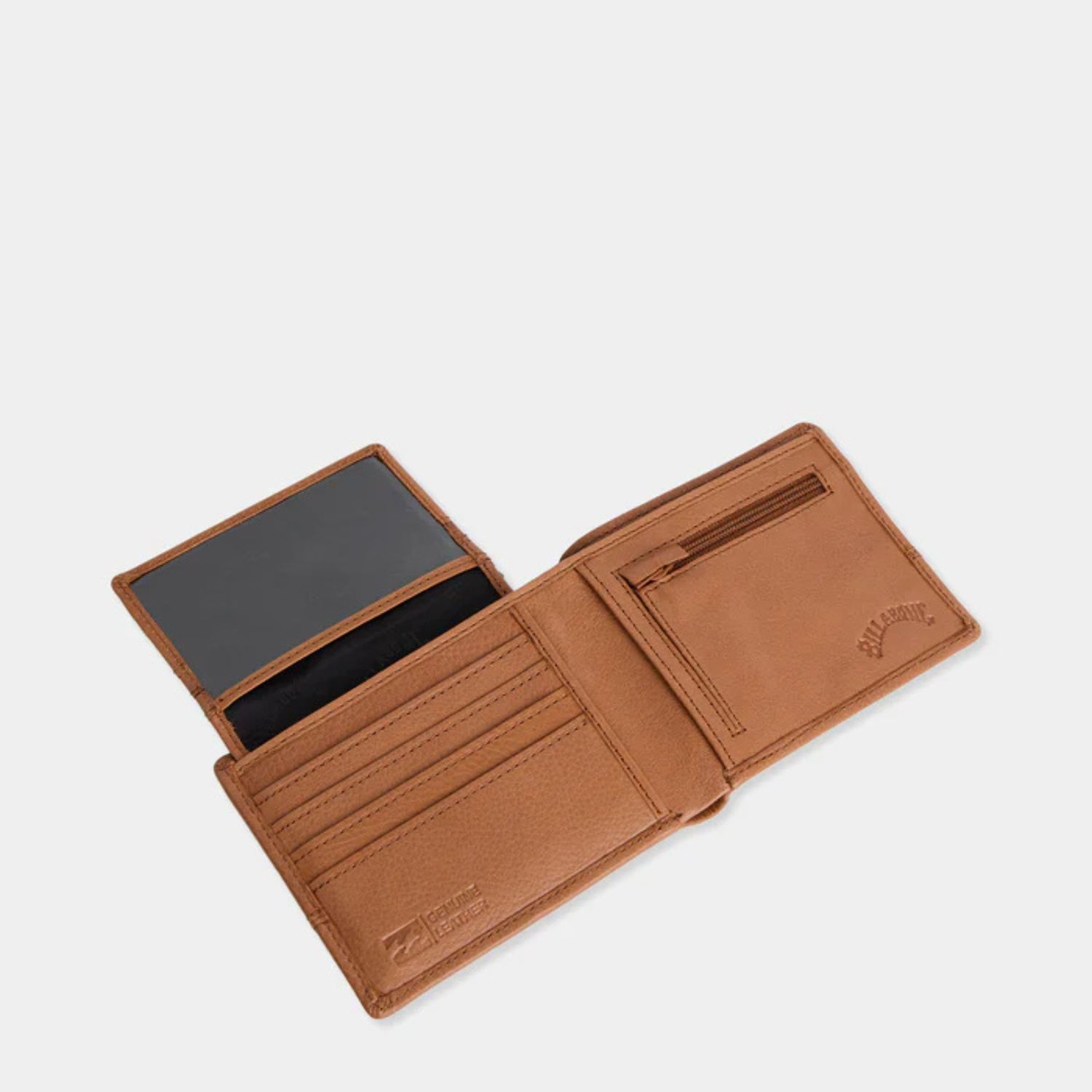 BILLABONG MENS DIMENSION 2IN1 LEATHER WALLET - TAN