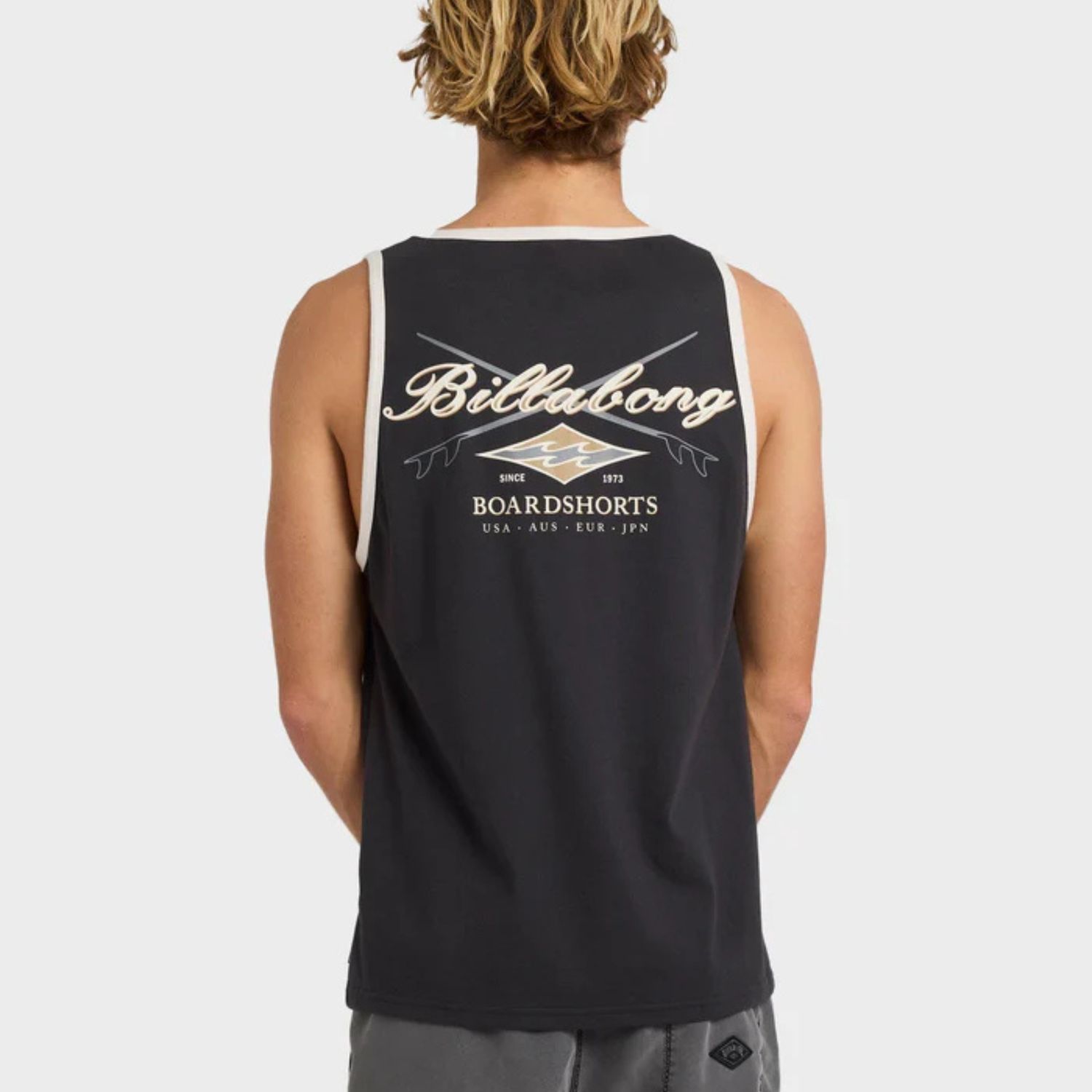 BILLABONG MENS CROSSBOARDS TIPPER SS TEE - WASHED BLACK