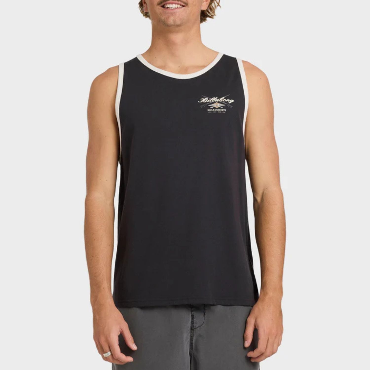 BILLABONG MENS CROSSBOARDS TIPPER SS TEE - WASHED BLACK