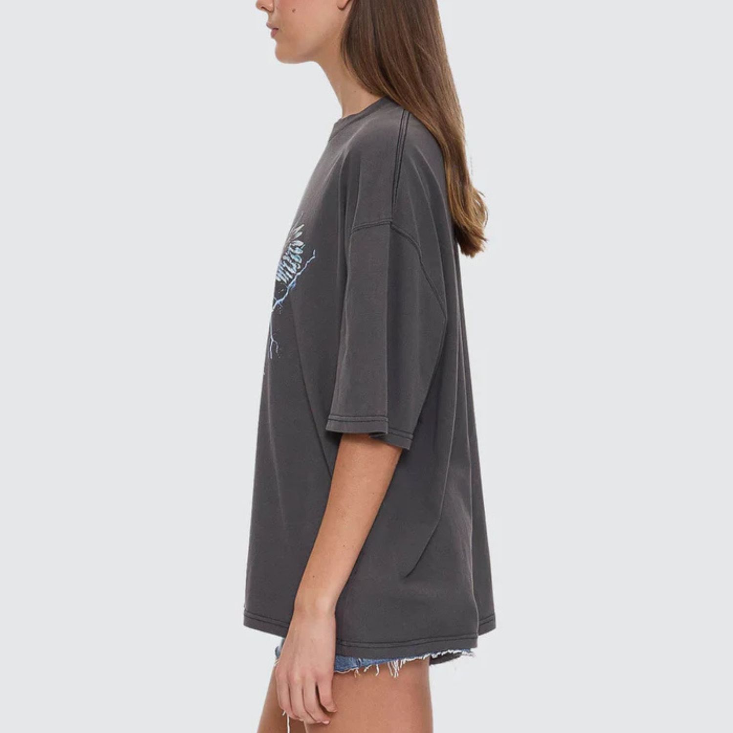 THRILLS LADIES RUN FOR THE HILLS OVERSIZED TEE- MERCH BLACK