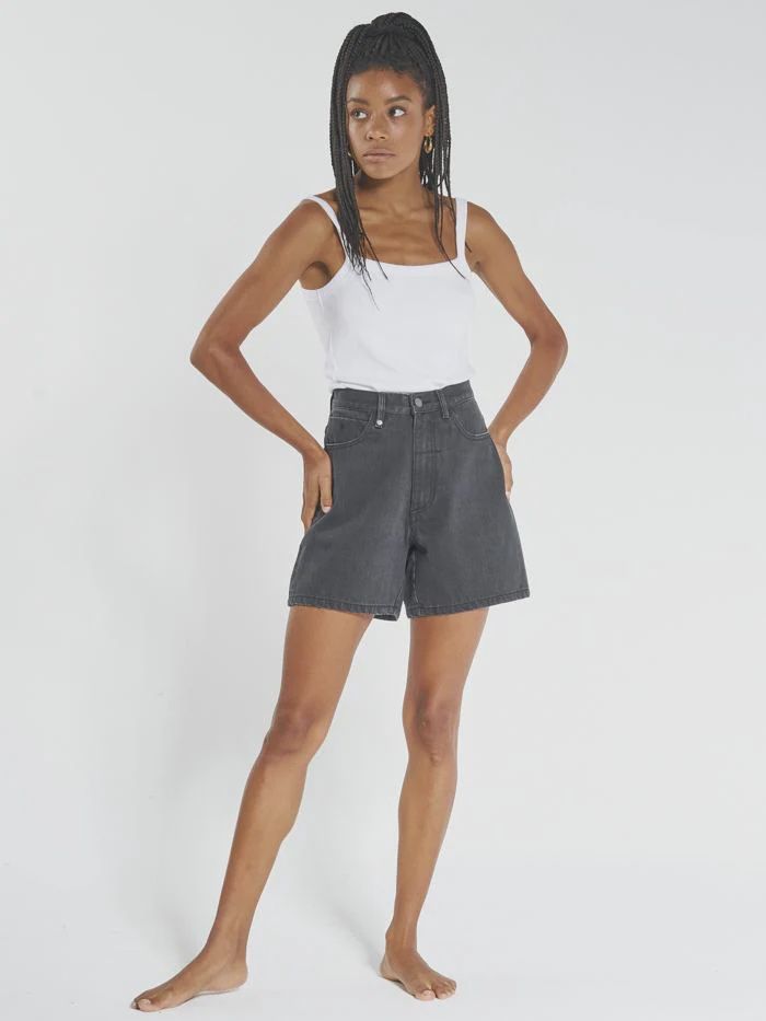 THRILLS LADIES KOKO SHORT - BLACK RINSE