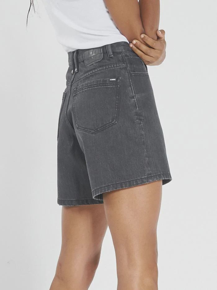 THRILLS LADIES KOKO SHORT - BLACK RINSE
