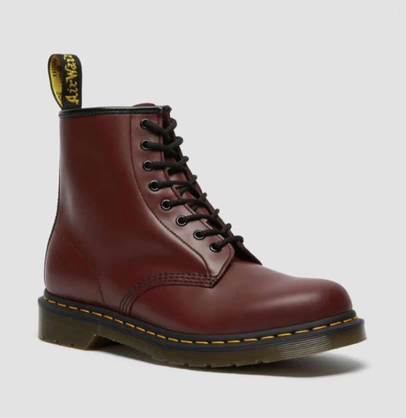 DR MARTENS 1460 8 EYE BOOT - CHERRY RED SMOOTH