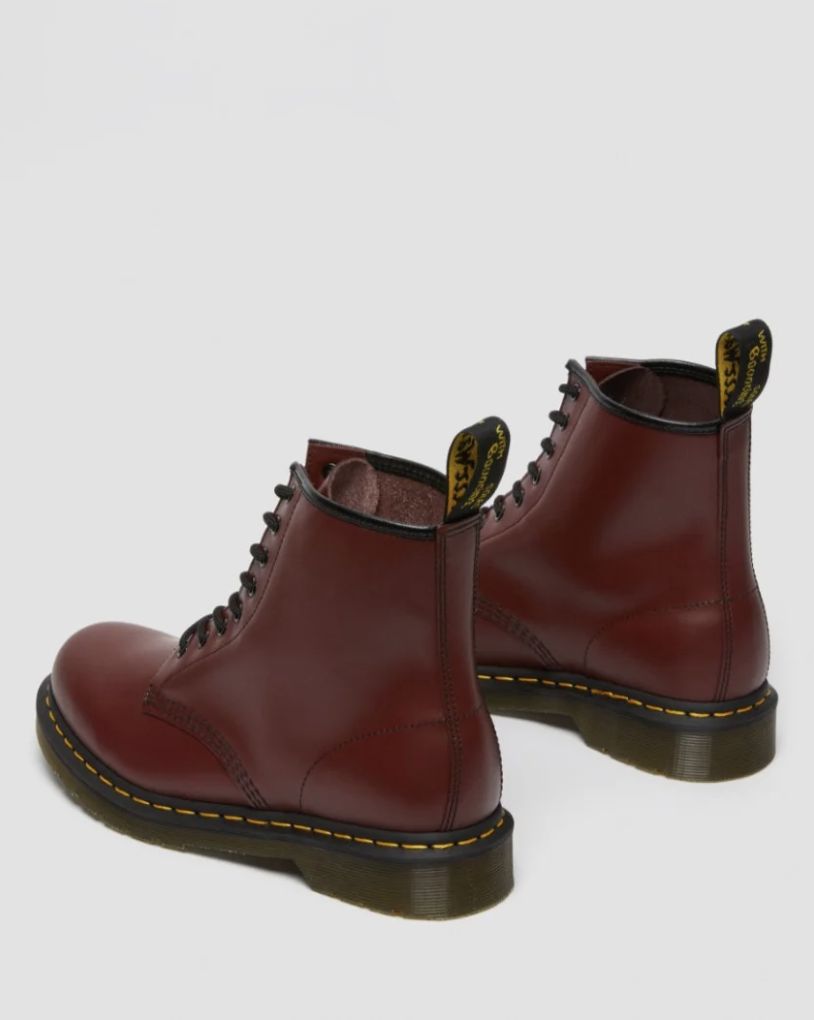 DR MARTENS 1460 8 EYE BOOT - CHERRY RED SMOOTH