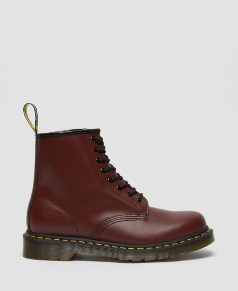 DR MARTENS 1460 8 EYE BOOT - CHERRY RED SMOOTH
