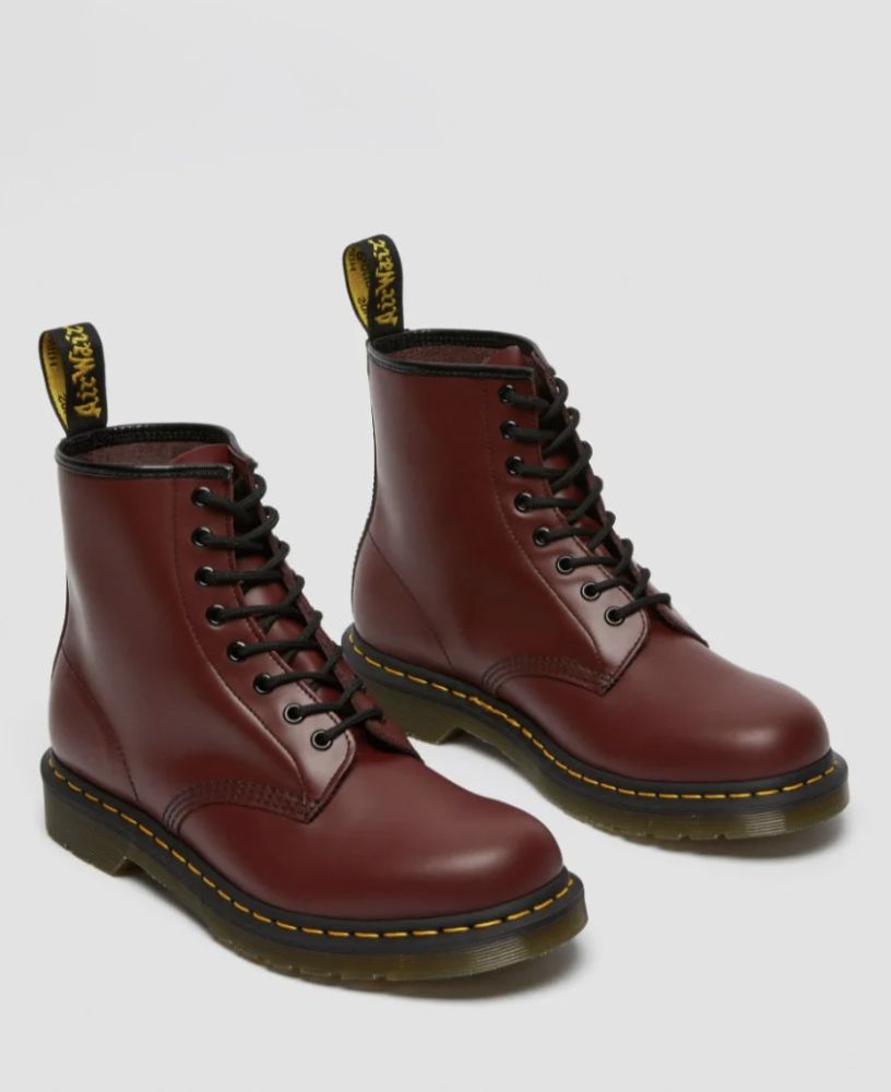 DR MARTENS 1460 8 EYE BOOT - CHERRY RED SMOOTH