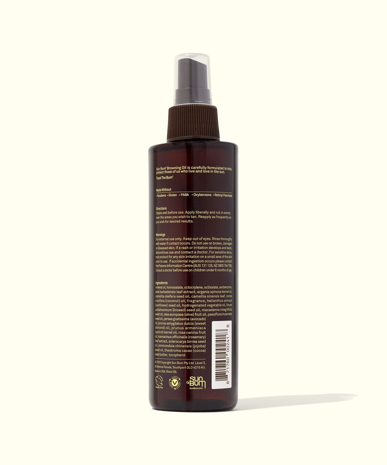 SUN BUM SPF 15+ BROWNING OIL