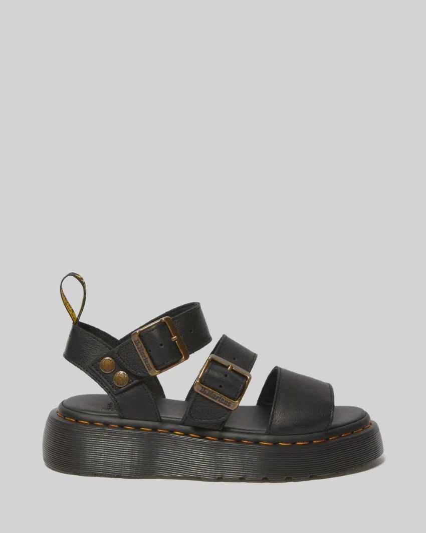 DR MARTENS GRYPHON QUAD SANDAL - BLACK