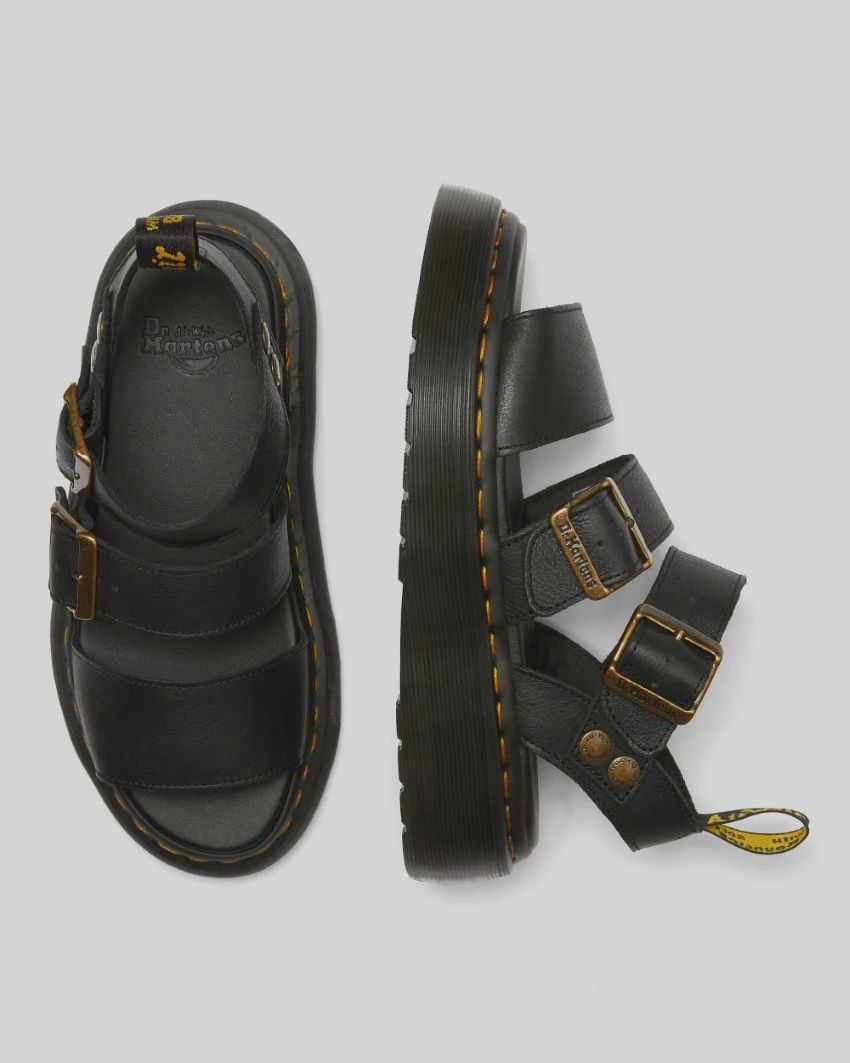 DR MARTENS GRYPHON QUAD SANDAL - BLACK
