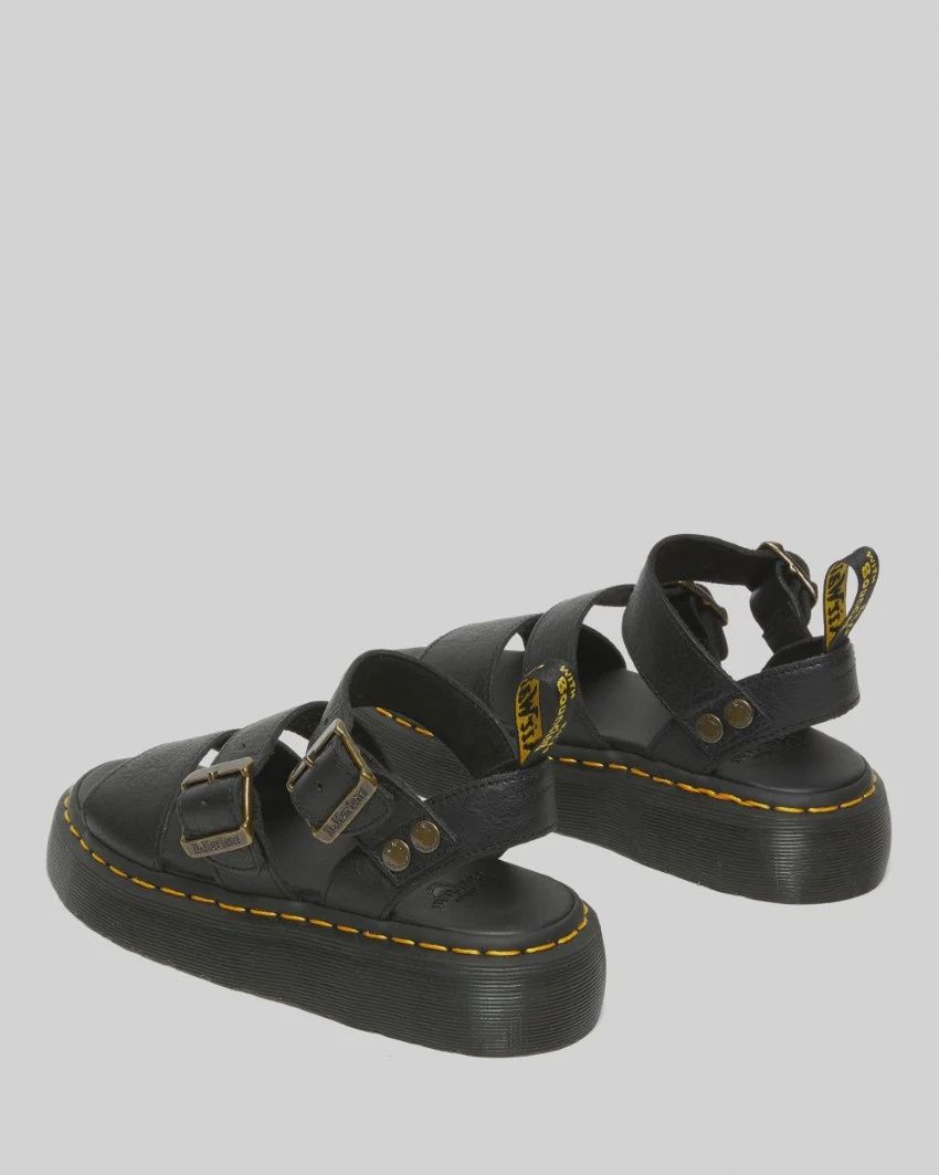 DR MARTENS GRYPHON QUAD SANDAL - BLACK