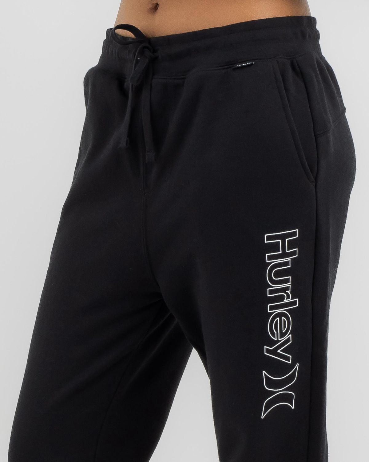 HURLEY MENS OUTLINE FLEECE PANT - BLACK