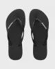 HAVAIANAS SLIM METAL LOGO BLACK SILVER