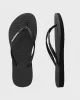 HAVAIANAS SLIM METAL LOGO BLACK SILVER