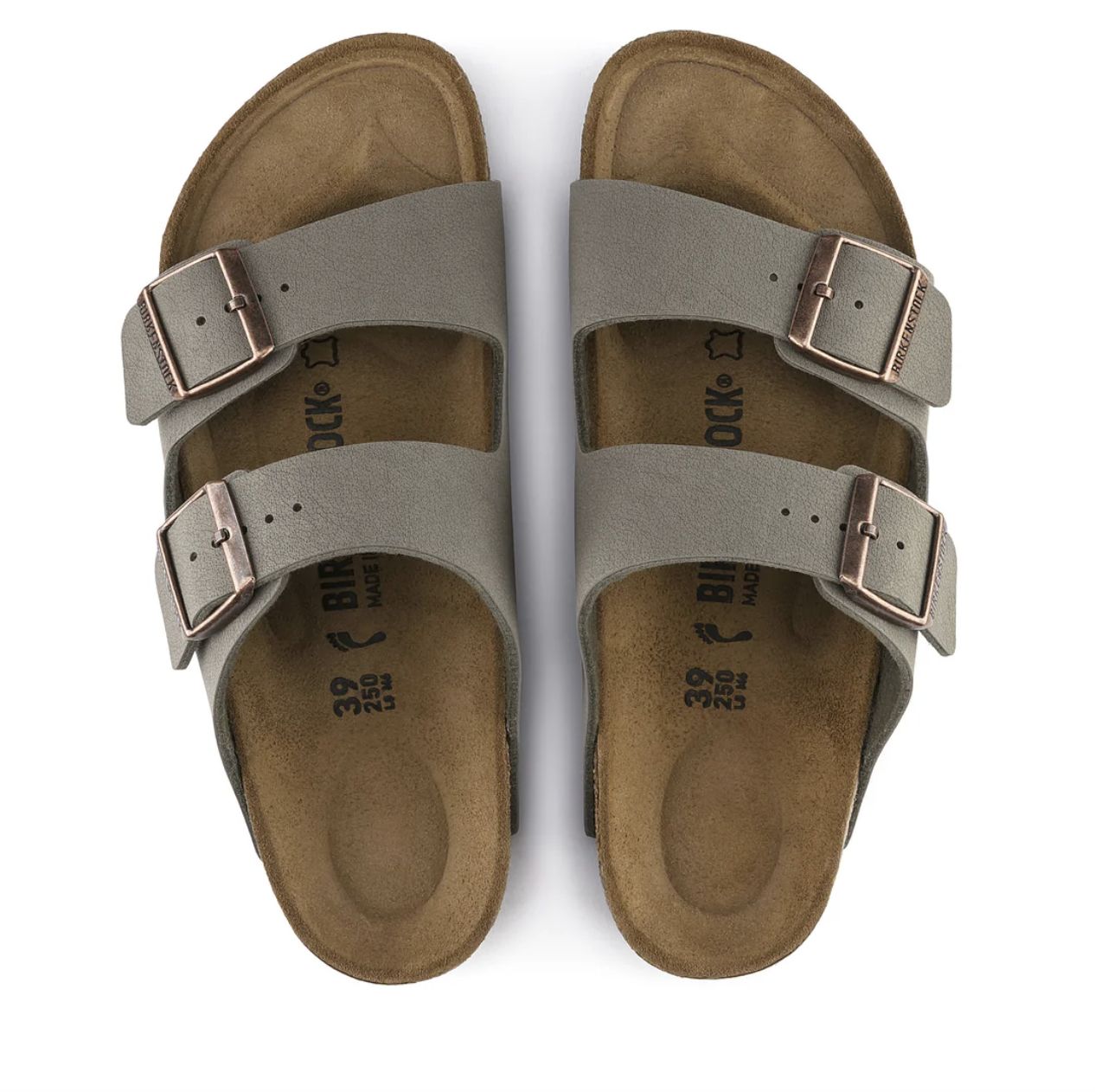 BIRKENSTOCK ARIZONA BIRKIBUC - REGULAR - STONE