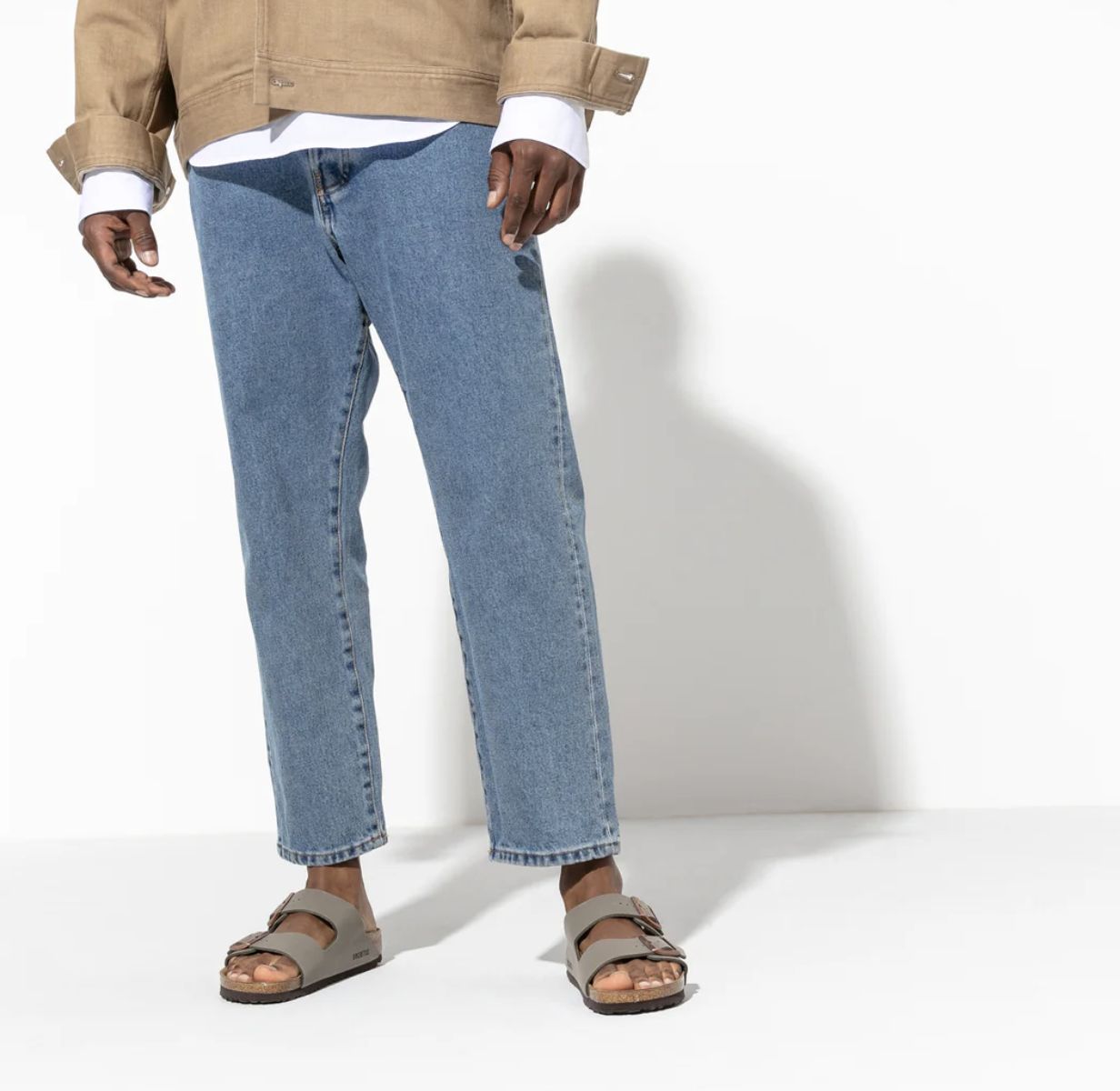 BIRKENSTOCK ARIZONA BIRKIBUC - REGULAR - STONE