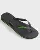 HAVAIANAS MENS RUBBER LOGO BLACK/NEON