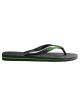 HAVAIANAS MENS RUBBER LOGO BLACK/NEON