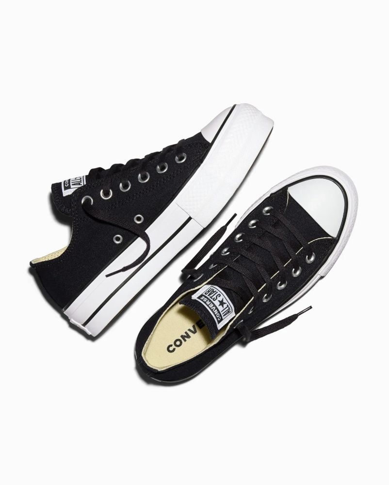 CONVERSE LADIES CT LIFT CANVAS LOW - BLACK