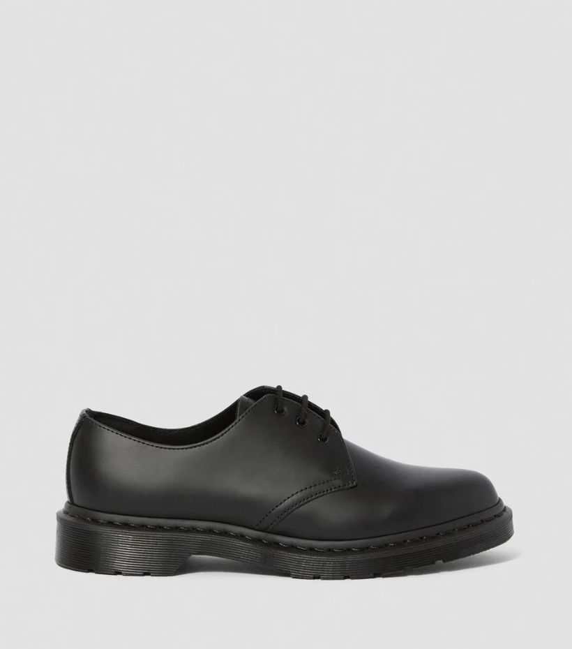 DR MARTENS 1461 MONO 3 EYE SHOE- BLACK SMOOTH