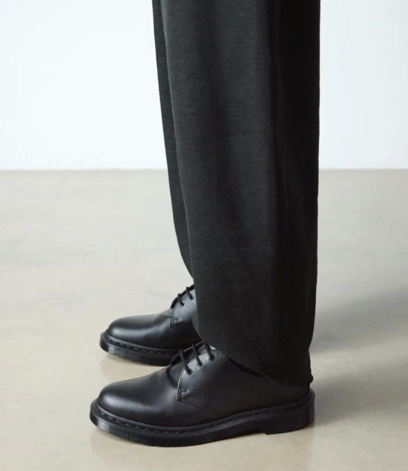 DR MARTENS 1461 MONO 3 EYE SHOE- BLACK SMOOTH