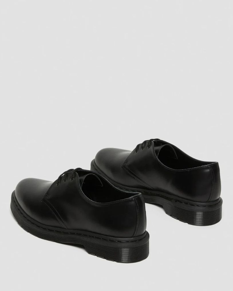 DR MARTENS 1461 MONO 3 EYE SHOE- BLACK SMOOTH