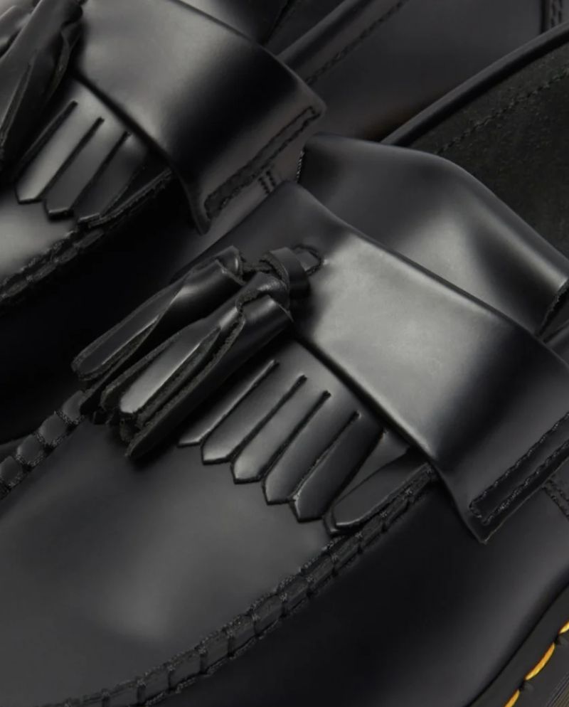 DR MARTENS ADRIAN YS TASSLE LOAFER- BLACK SMOOTH