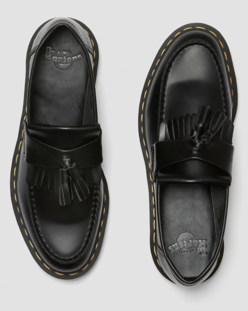 DR MARTENS ADRIAN YS TASSLE LOAFER- BLACK SMOOTH