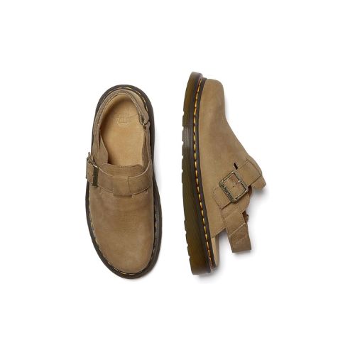 DR MARTENS JORGE PATCHWORK SLING BACK SHOE- SAVANNAH TAN TUMBLED NUBUCK
