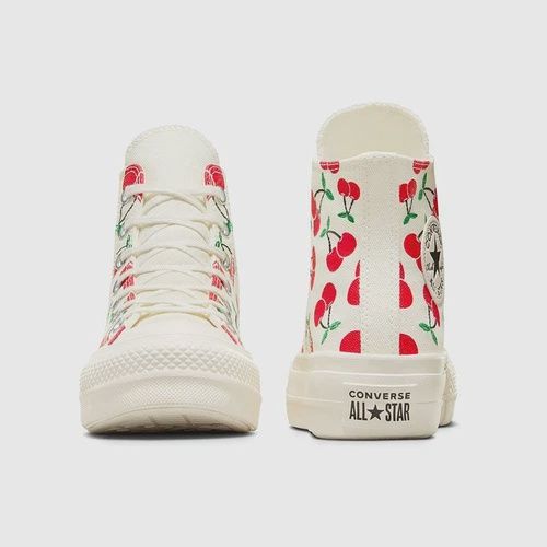 CONVERSE CT LIFT CHERRY HI TOP- EGRET