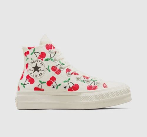 CONVERSE CT LIFT CHERRY HI TOP- EGRET