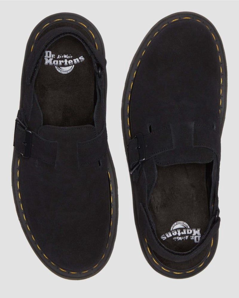 DR MARTENS JORGE II SLING  BACK SHOE- BLACK E.H. SUEDE